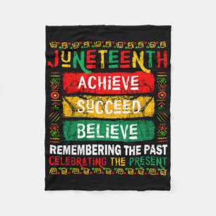 Juneteenth Succes Geloven Zwarte Geschiedenis M Fleece Deken