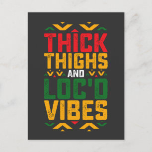 Juneteenth Thick Locd Vibes African American Uitnodiging Briefkaart
