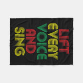 Juneteenth Til elke stem zing zwarte geschiedenis Fleece Deken (Voorkant (Horizontaal))