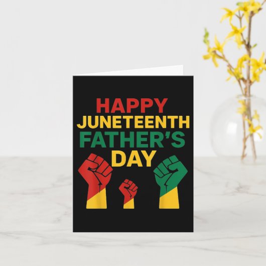 Juneteenth Vaderdag Black Pride Viering,da Kaart (Gele Bloem)