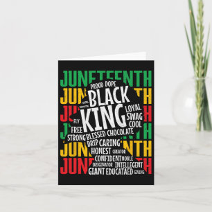 Juneteenth Vaderdag Trotse Zwarte Koning Afro-Afri Kaart