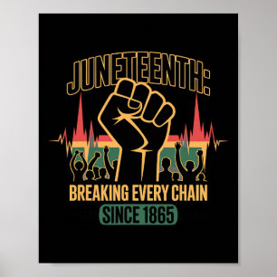 Juneteenth verbreekt elke keten sinds 1865 vintage poster