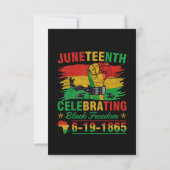 Juneteenth verbreekt elke keten Zwart mannen Vrouw Kaart (Achterkant)