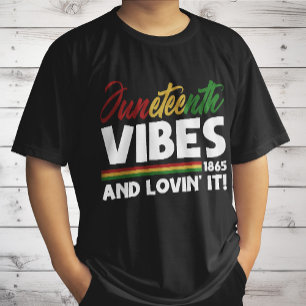 Juneteenth Vibes - Vrijheidsdag 1865 Zwarte geschi T-shirt