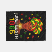 Juneteenth Vier Afro-Amerikaanse Vrijheidsdag Fleece Deken (Voorkant (Horizontaal))