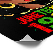 Juneteenth Vier Afro-Amerikaanse Vrijheidsdag Poster (Hoek)