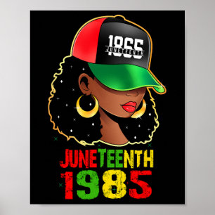 Juneteenth Vier Afro-Amerikaanse Vrijheidsdag Poster