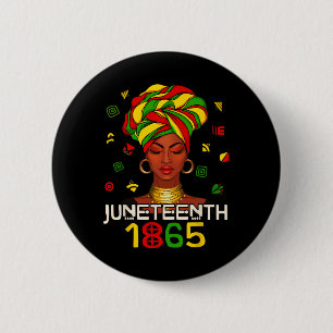 Juneteenth Vier Afro-Amerikaanse Vrijheidsdag Ronde Button 5,7 Cm