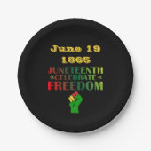 Juneteenth Vier Vrijheid Solidariteit 1865 Papieren Bordje (Voorkant)