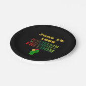 Juneteenth Vier Vrijheid Solidariteit 1865 Papieren Bordje (Gekanteld)