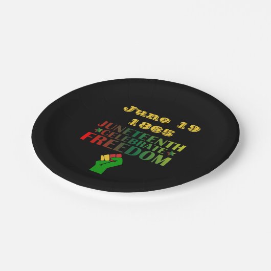 Juneteenth Vier Vrijheid Solidariteit 1865 Papieren Bordje (Gekanteld)