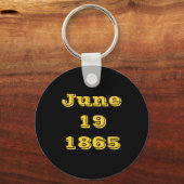 Juneteenth Vier Vrijheid Solidariteit 1865 Sleutelhanger (Achterkant)