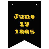 Juneteenth Vier Vrijheid Solidariteit 1865 Vlaggetjes (Eerste vlag)