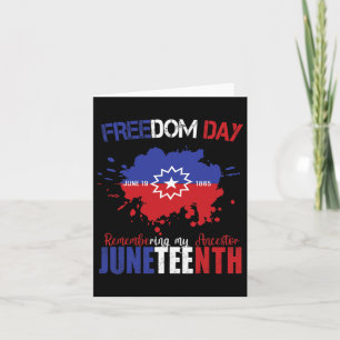Juneteenth Vieren Vrijheid Rood Wit Blauw Gratis B Kaart