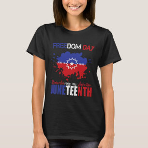 Juneteenth Vieren Vrijheid Rood Wit Blauw Gratis B T-shirt