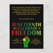 Juneteenth Vieren Vrijheid Solidariteit Evenement Feestdagenkaart (Voorkant)