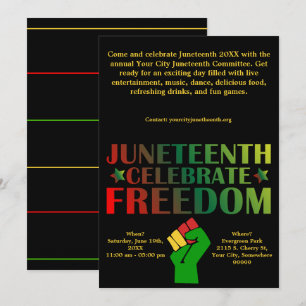 Juneteenth Vieren Vrijheid Solidariteit Evenement Feestdagenkaart