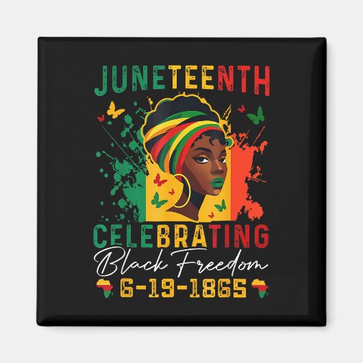 Juneteenth Viering van de Zwarte Vrijheid Juneteen Magneet (Voorkant)