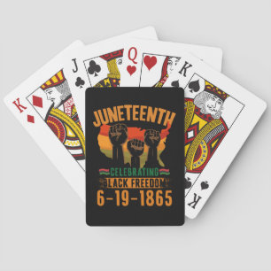 Juneteenth viert de zwarte vrijheid 186 Afrikaans Pokerkaarten