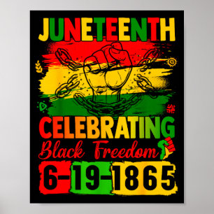 Juneteenth viert zwarte vrijheid 1865 mannen poster