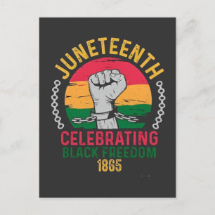 Juneteenth viert zwarte vrijheid 1865 uitnodiging briefkaart