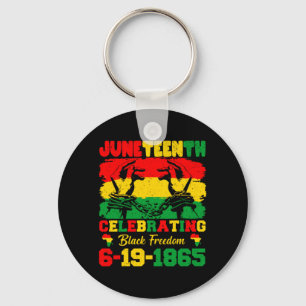 Juneteenth viert zwarte vrijheid 6 19 1865 sleutelhanger