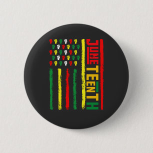 Juneteenth-vlag viert zwarte vrijheid 1865 ronde button 5,7 cm