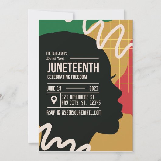 Juneteenth Vrijheid Feest Viering  Kaart (Voorkant)