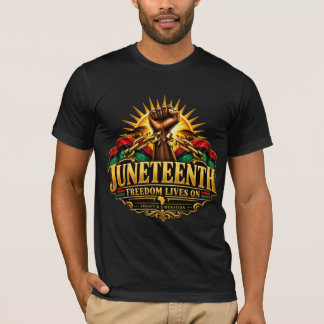 Juneteenth Vrijheid Leeft Voort op Gebroken Ketens T-shirt