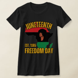 Juneteenth Vrijheidsdag Afro Meisje Afrika T-shirt