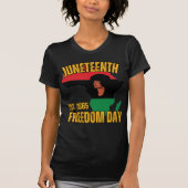 Juneteenth Vrijheidsdag Afro Meisje Afrika T-shirt (Voorkant)
