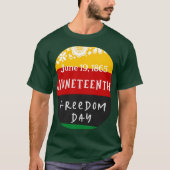 Juneteenth Vrijheidsdag Stadsviering Kleurrijk T-shirt (Voorkant)
