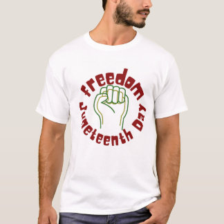 Juneteenth Vrijheidsdag Vuist Grafische Typografie T-shirt