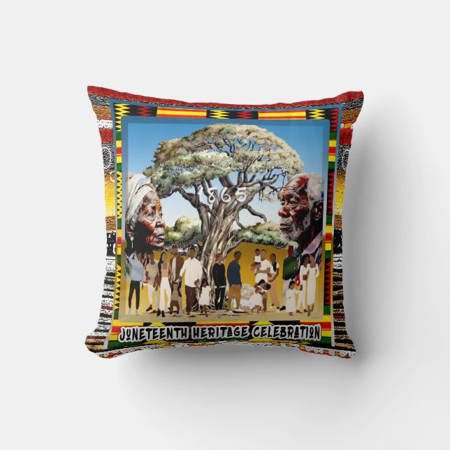 Juneteenth • Vrijheidsviering Worp Kussen (Voorkant)