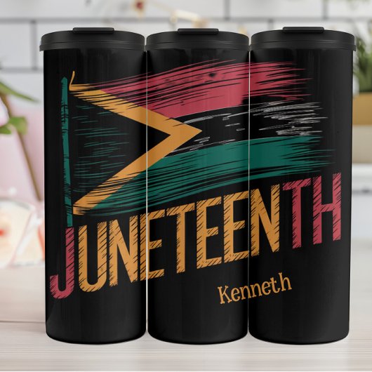 Juneteenth: Vrijheidsvlag, Erfgoed gevierd Thermosbeker