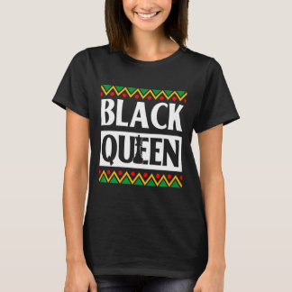 Juneteenth-vrouwen zwarte koningin meisjes moeder  t-shirt