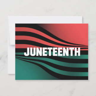 Juneteenth Wavy Stripes Design Feestdagenkaart