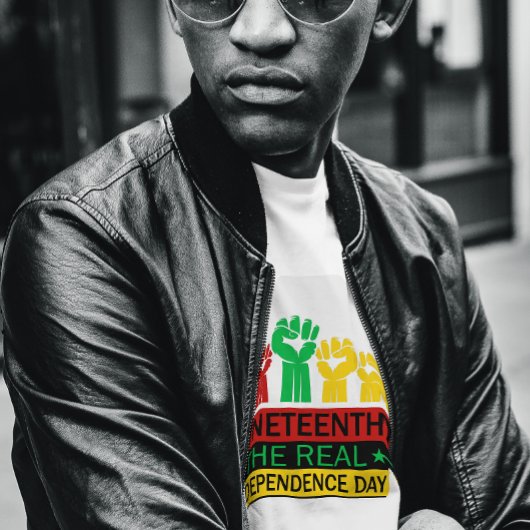 Juneteenth Woordkunst Pan Afrika Kleuren T-shirt