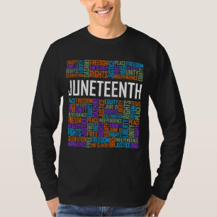 Juneteenth Words Black History Afro American Afric T-shirt