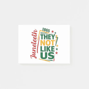 Juneteenth Ze Lijken Ons Niet 1865 Zwarte Geschied Post-it® Notes