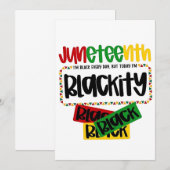 Juneteenth Zwart Zwart Zwart Zwart Grappig Kaart (Voorkant / Achterkant)
