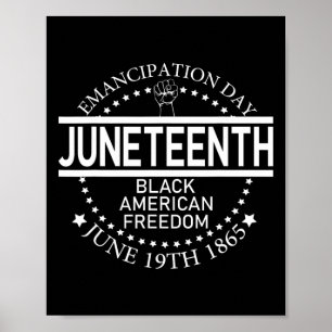 Juneteenth Zwarte Afrikaanse Juneteenth en Zwarte Poster