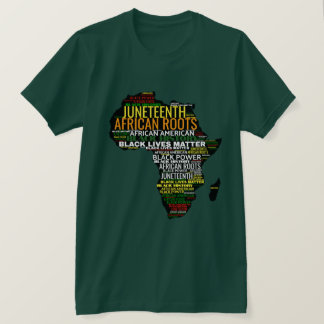 Juneteenth zwarte geschiedenis Afrikaanse wortels T-shirt