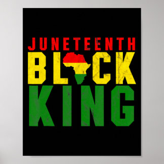 Juneteenth zwarte koning emancipatie dag melanine poster