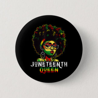 Juneteenth Zwarte Melanine Koningin Natuurlijk Afr Ronde Button 5,7 Cm