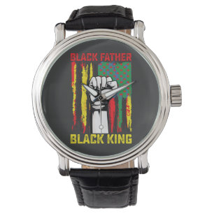 Juneteenth Zwarte Vader Dag Papa Koning Viert V Horloge