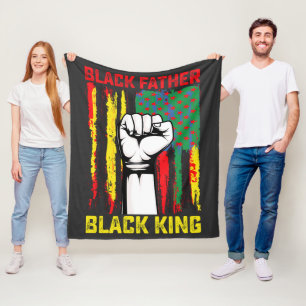 Juneteenth Zwarte Vader Dag Papa Koning Vrijheid V Fleece Deken