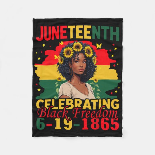 Juneteenth Zwarte Vrijheid 19 juni 1865 Afro-Ameri Fleece Deken (Voorkant)