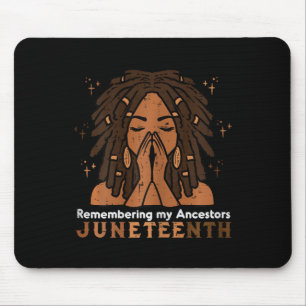 Juneteenth Zwarte Vrouw Onthoudt Voorouders Vrouwe Muismat