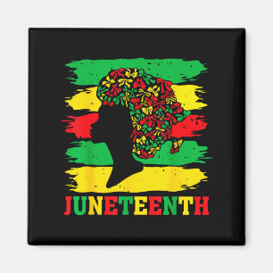 Juneteenth zwarte vrouwen afro coquette boog haar magneet